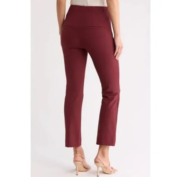 New Veronica Beard Jaya Stretch Crop Kick Flare Pants in Oxblood size 2 - Picture 2 of 16